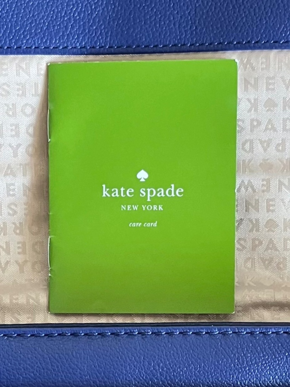 Kate Spade Bright Navy Blue Leather Magnetic Buckle Flap Crossbody Bag  NWOT - Picture 11 of 11